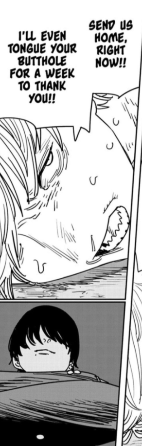 eliradoll's tweet photo. csm fans vs reading the manga

i love denji sm he's literally my bf but cmon man u can't tell me he's straight he'd be with anyone who would truly love him https://t.co/T7ZmzRU8O6
