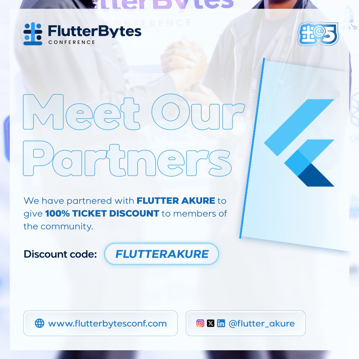 flutter_akure's tweet photo. We have exciting news for the Flutter Akure Community!

We’ve partnered with @flutterbyteconf to give you 100% OFF your ticket!🥳

Use code: FLUTTERAKURE

Don't wait—claim yours now and let��s show up in full force!
https://t.co/TbVbcxUpdD

#flutterakure #flutterbyteconf #Flutter https://t.co/QgenPASRil