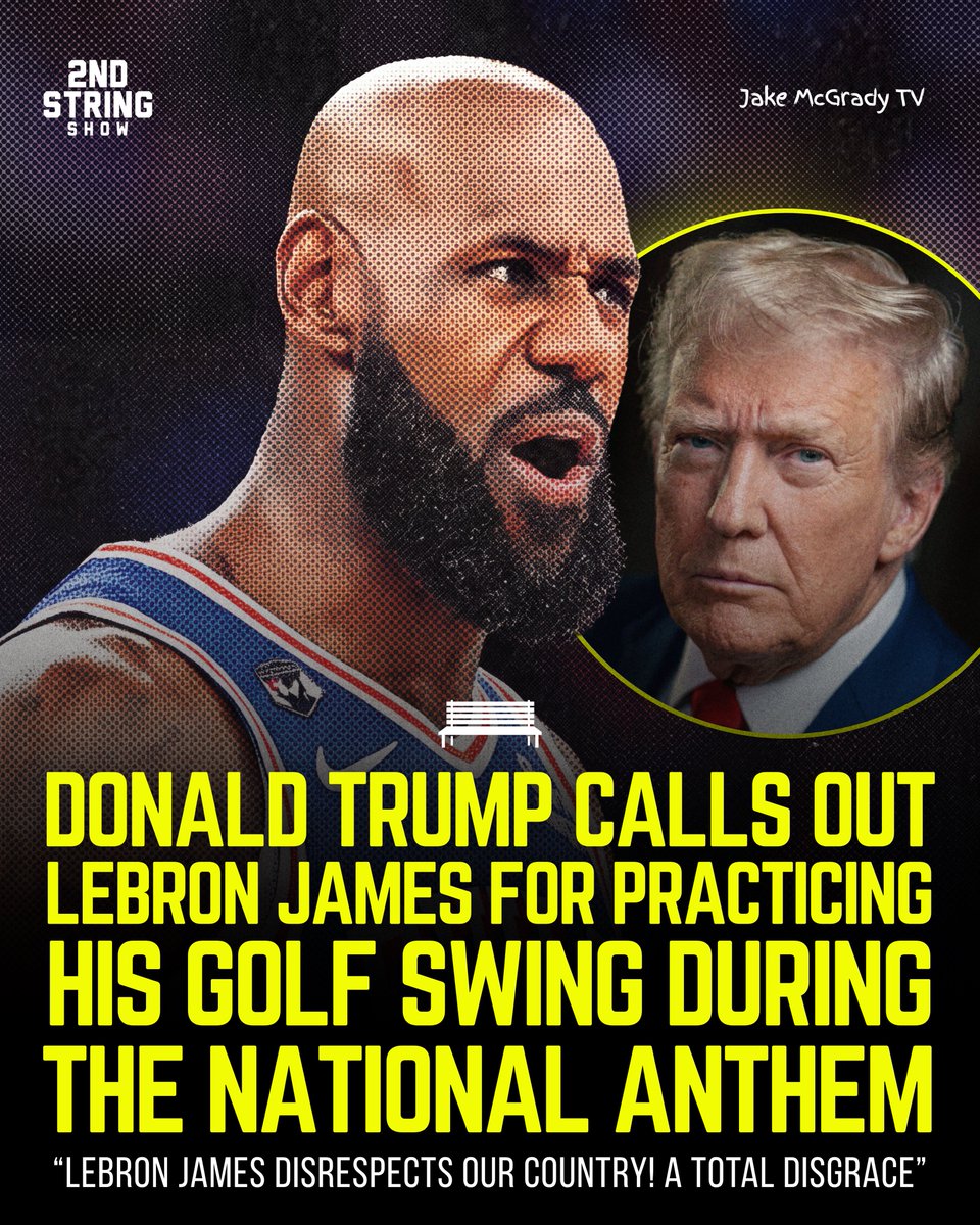 2ndStringShow's tweet photo. Donald Trump calls out LeBron 👀⛳️ https://t.co/WdC2kWFXaW