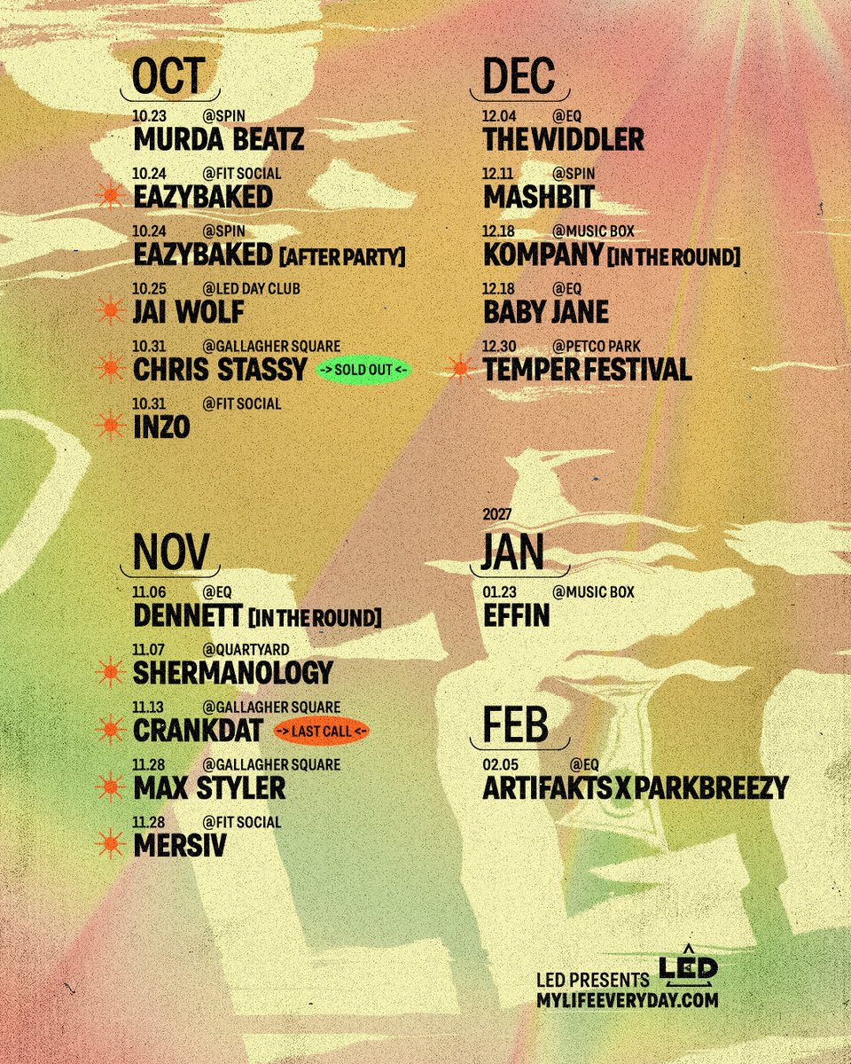 LEDpresents's tweet photo. NEXT UP ⚡

TICKETS @ https://t.co/wcxIbRHKMV https://t.co/BbhJXTNone