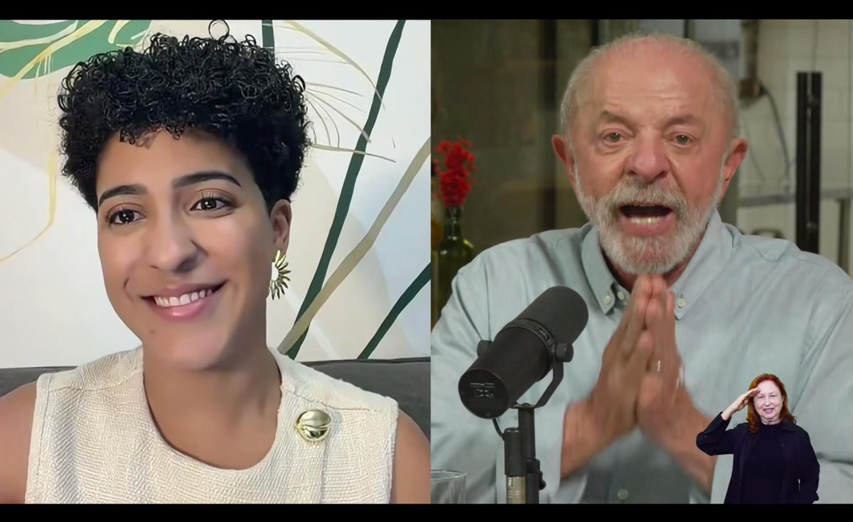 MidiaNINJA's tweet photo. “EU TENHO MAIS A APRENDER COM VOCÊ DO QUE A ENSINAR.”

Lula elogia Nath Finanças e fala no desejo de criar uma Secretaria de Finanças Populares para aproximar educação financeira e políticas públicas de quem mais precisa.

#LulaAoVivoComSeuExercito https://t.co/XSXN6VGrLU