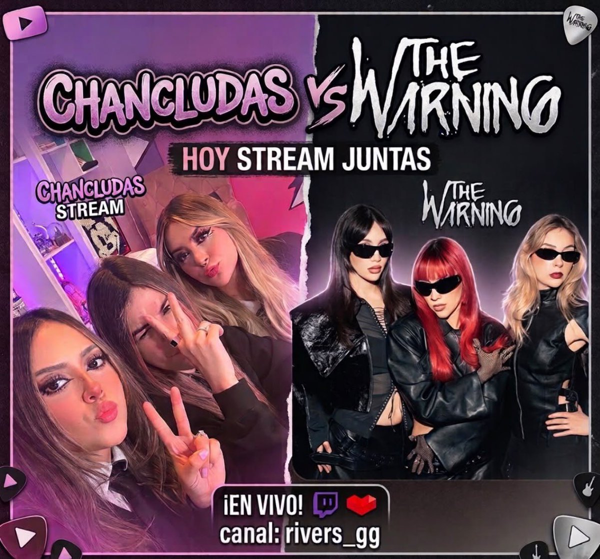 julesrivari's tweet photo. Holi!!! Como el día de hoy tendremos un stream bastante especial @WaltzMe , @MelDVega , @JessHR y @Dani__fer14 quieren regalarles unas subs, para que puedan disfrutar del stream sin ninguna interrupción.
Si eres pollo, papure, cuerito o disciple, y quieres ganarte una sub solo sigue estos 3 pasos:
Una captura de:
- Voto por Rivers y Ari en su categoria en los streamer awards. Categoría n.25 Best Streamer Collab https://t.co/LajPW7KZA2 
- Que viste el MV de Pink Lemonade by Aria Bela en Youtube 
- Y seguir a Aria Bela en su perfil de spotify
Pd: Cada una de sus evidencias ponerle su usuario de twitch para saber que son suyas.
OJO: Solo serán 35 subs así que sean rápid@s para subir sus evidencias y poder ganarse una. ¡Buena suerte a todas! ✨
#ChancludasXTheWarning
#RiversXTheWarning
#ChancludasXWawas