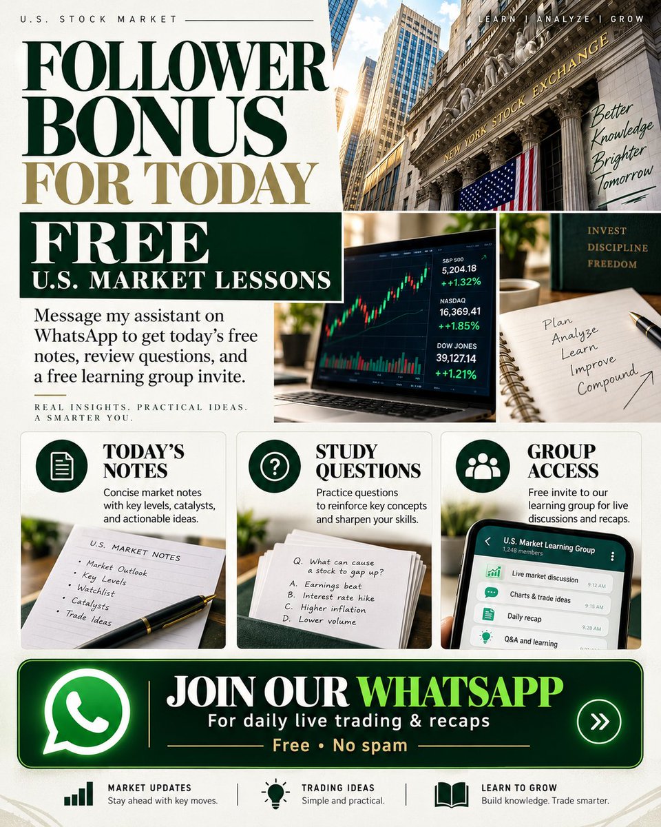 Yuka9lsgb's tweet photo. Follower bonus for today only: message my assistant on WhatsApp and she'll send you my U.S. stock study notes on reading a pullback in context, free, then invite you to our free study group. Tap below to contact her today. 👇 👇 https://t.co/iqSvvQCQpq https://t.co/GTjBG3xUGu