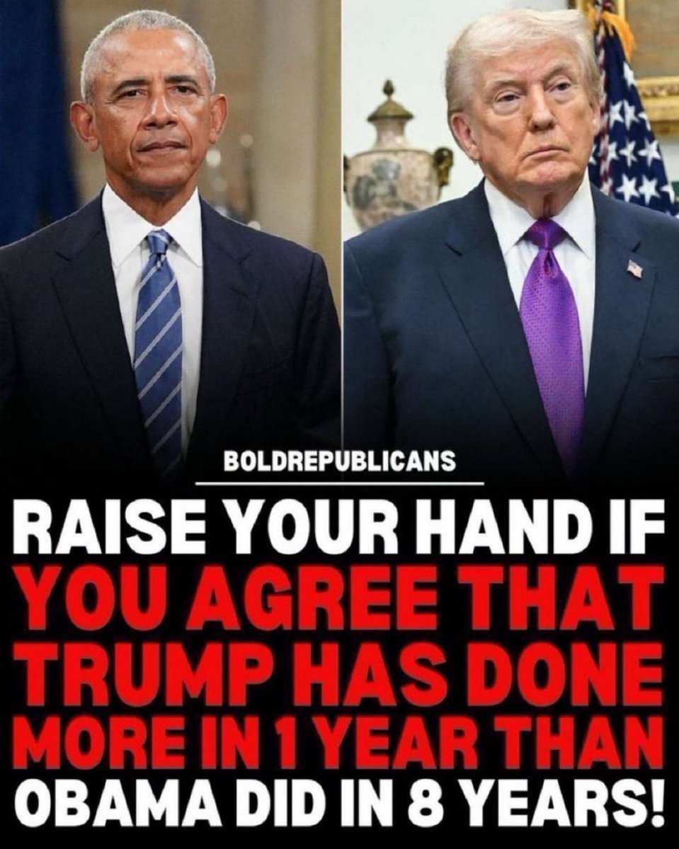 AlanLanepsu1's tweet photo. Do you agree that Trump has done more in 01 year than Obama did in 8 years.?

A: Yes
B: No https://t.co/y6aCwCVsHL