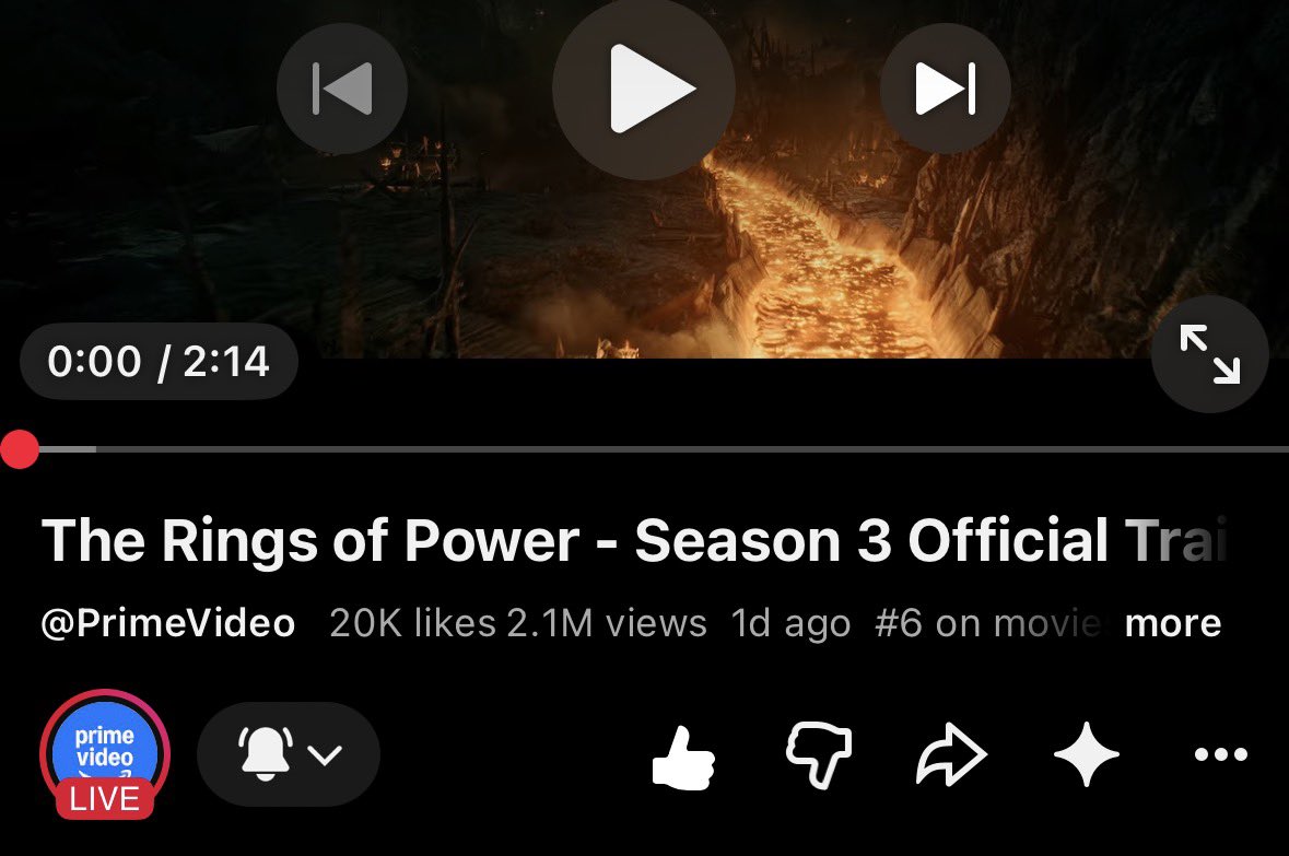OrcKoyze195's tweet photo. 2 Mill !! #RingsOfPower https://t.co/GIQ1w8rDUY