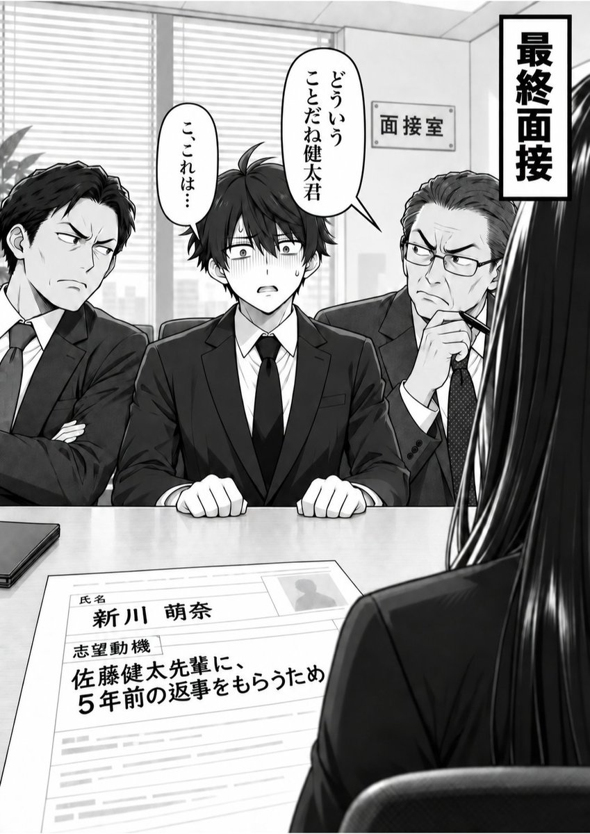 ZjFaQFksCG84967's tweet photo. 面接官が圧迫面接されているカオスな構図w
(1/8)SFW https://t.co/CcBCgxGueH