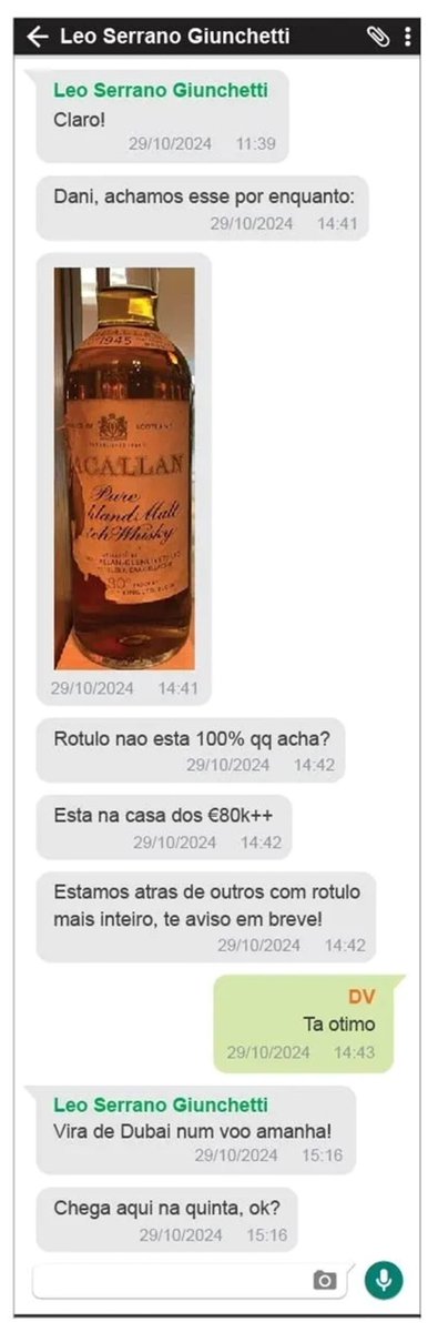 Metropoles's tweet photo. ➡️ MASTER | Vorcaro encomendou uísque de R$ 500 mil para presentear Lula, diz revista

O banqueiro Daniel Vorcaro, ex-dono do Banco Master, teria encomendado uma garrafa de uísque avaliada em cerca de R$ 500 mil para presentear o presidente Luiz Inácio Lula da Silva (PT), em 2024. A informação foi publicada pela revista Veja nesta quinta-feira (22/10), com base em mensagens extraídas do celular do empresário, apreendido pela Polícia Federal (PF).