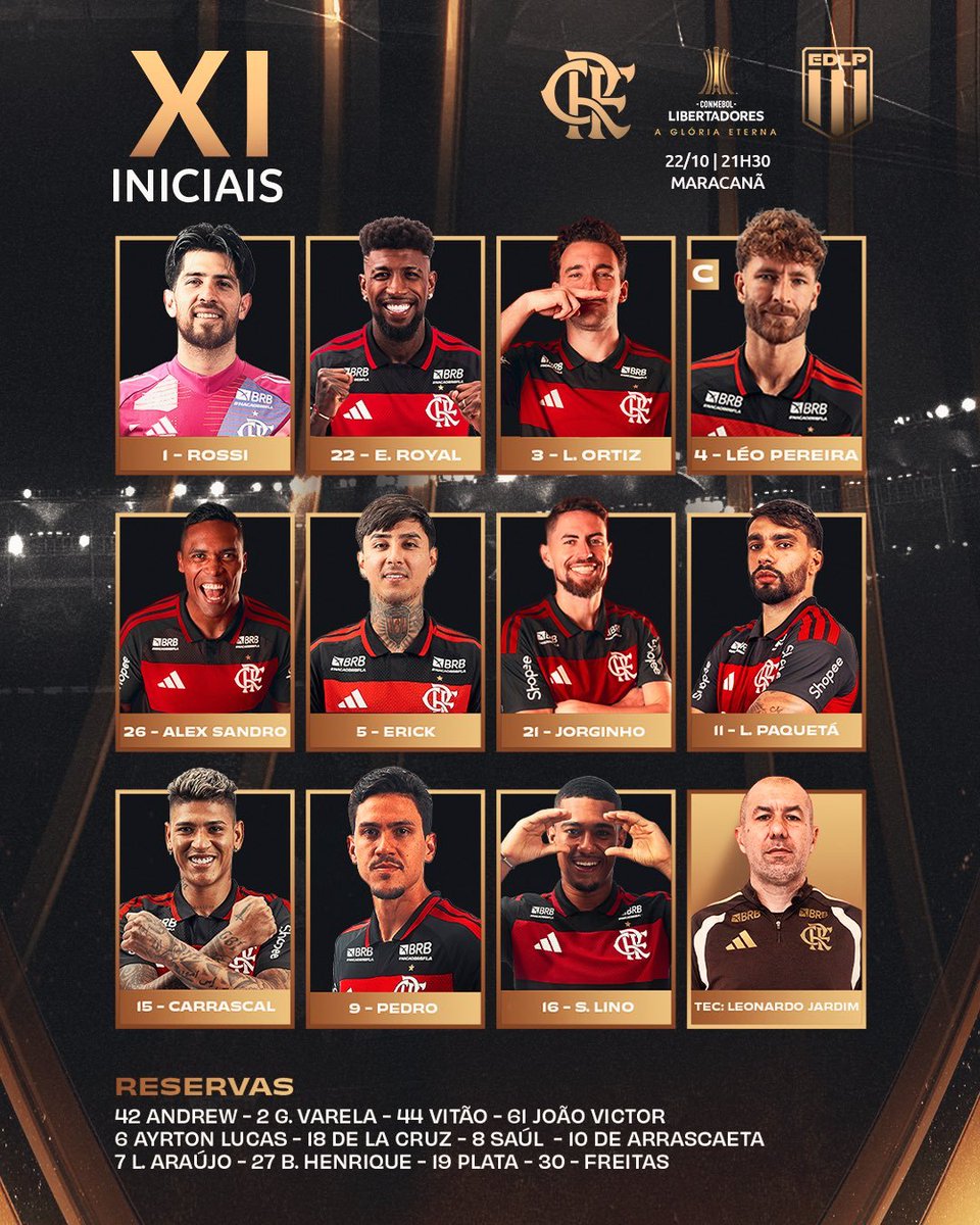 raflamello81's tweet photo. Saiu a escalação do Mengão🔴⚫️
Vamos com tudo pra decisão.
Vai pra cima deles, Mengo! https://t.co/VQeLelXlP4