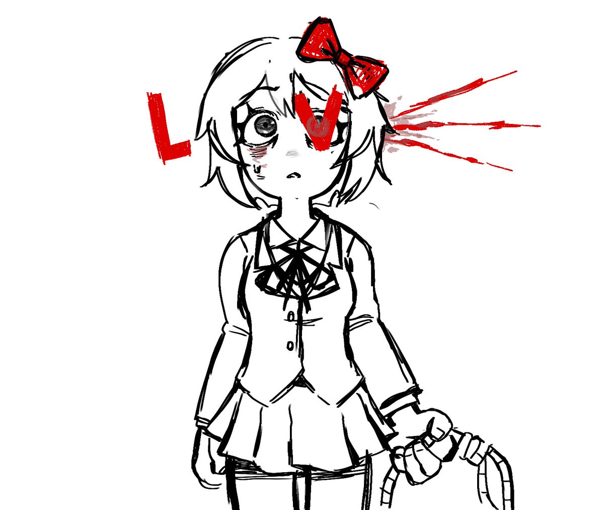 mortalatex's tweet photo. Doodle random 
#ddlc #doodle #sayori https://t.co/Q9YLRXH6S9
