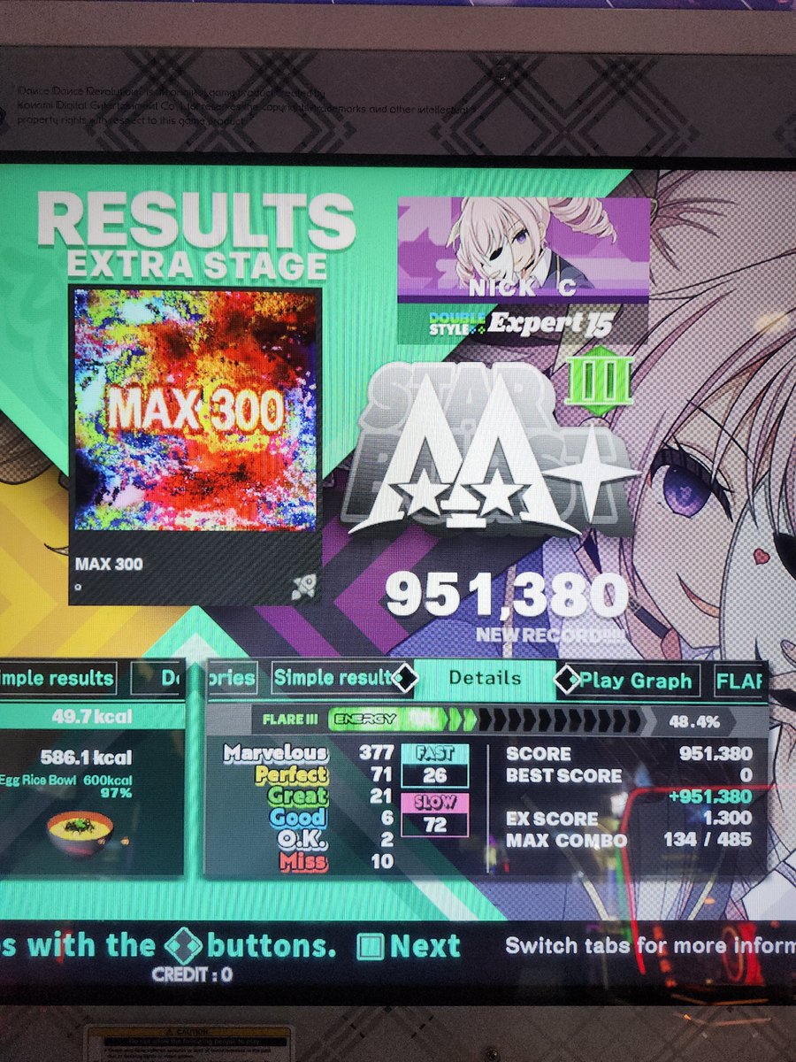 RadioVisionAM's tweet photo. 10-20 pt.3

The legend of MAX EDP: 0→865
As requested, barely survived.🥵 

SUPER HERO EDP: 943→984
Reading improvement sample.

MAX 300 EDP: 0→951
As requested! ✨ 

Bad Apple!! feat. nomico EDP: 0→995
Kept GFC despite some poor reads. https://t.co/x0Xiv59iAw