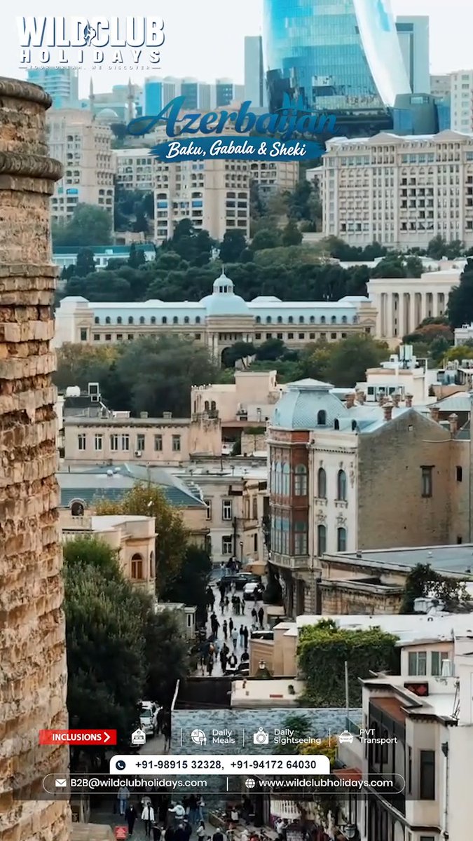 deia18dedeia's tweet photo. Discover Azerbaijan with Wild Club Holidays: modern Baku, scenic Gabala, and historic Sheki. Includes hotel stay, daily meals, sightseeing, and private transport. Book your getaway today: +91-9891532328, +91-9417264030 https://t.co/SdgWEq1Pg3