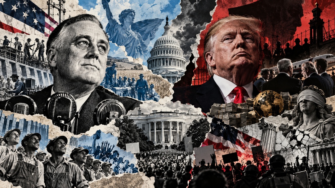 LAProgressive's tweet photo. FDR, Trump, and Fascism

Walter Moss: Trump calls himself America's greatest president. A comparison with FDR examines democracy, fascism, economic inequality, and presidential leadership.

https://t.co/I6VZKXG51Z https://t.co/sAJOetOY47