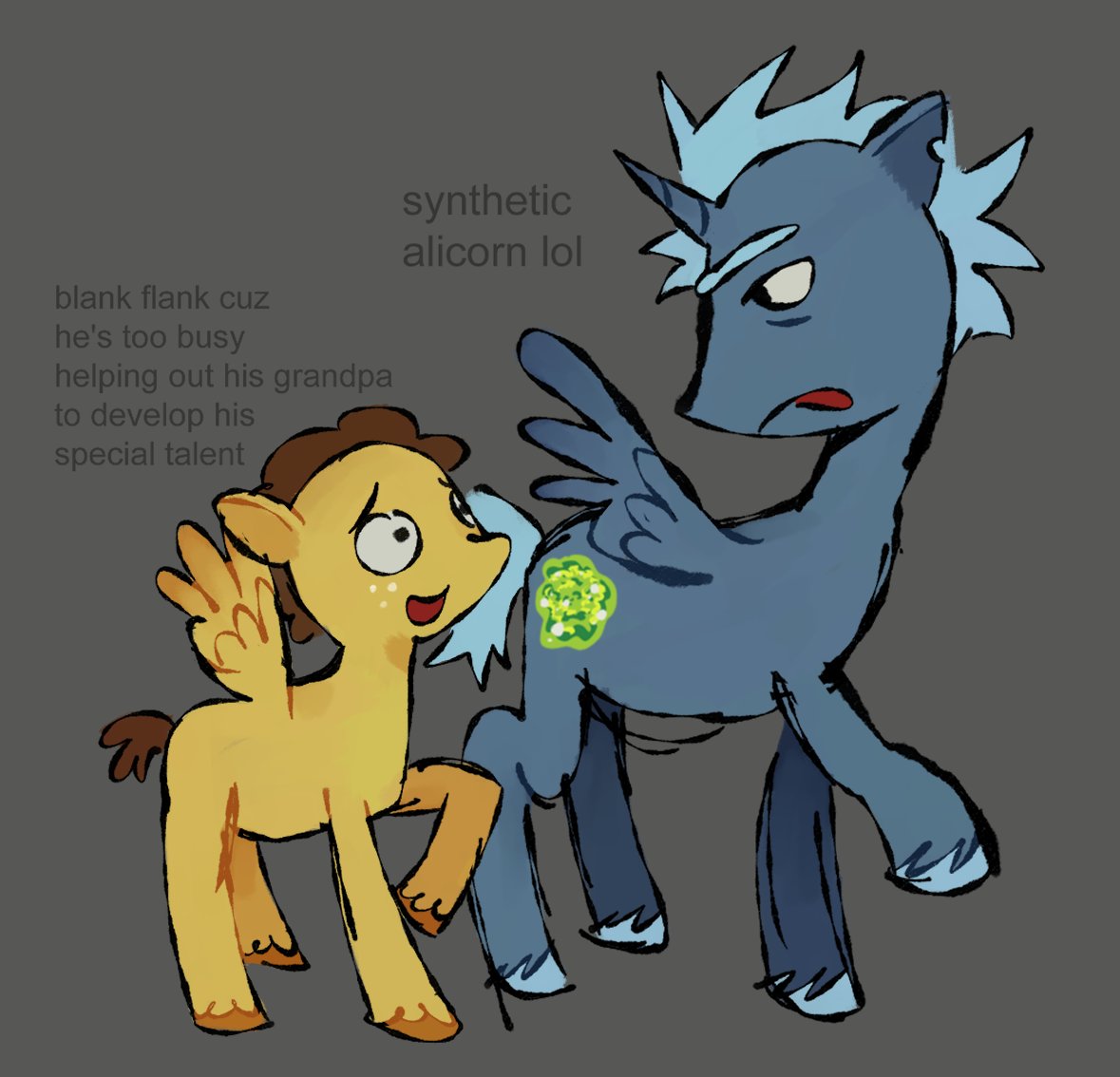 lettuce_xd's tweet photo. ricks cutiemark glows when using his "magic" #rickAndMorty https://t.co/wN7GGXKbp2