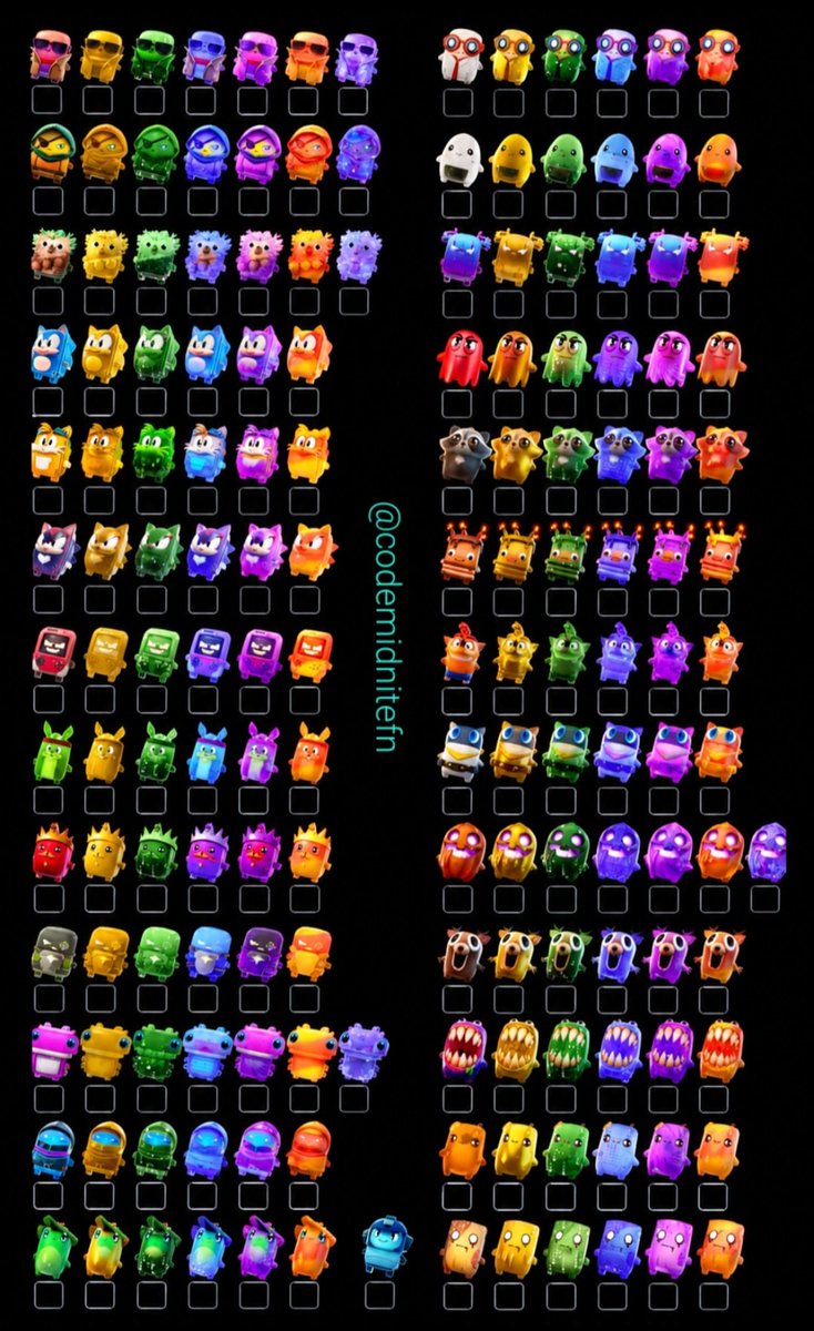 codeMidnitefn's tweet photo. 🚨I keep forgetting to post this blank sprite checklist, dont forget to collect and master as many as you can, we only have 9 days left👇🔥✨️ 

Use code 'midnitefn' to support us 🩵 
#fornitesprites #sprites #spritesheet https://t.co/jZ1REOyiQA