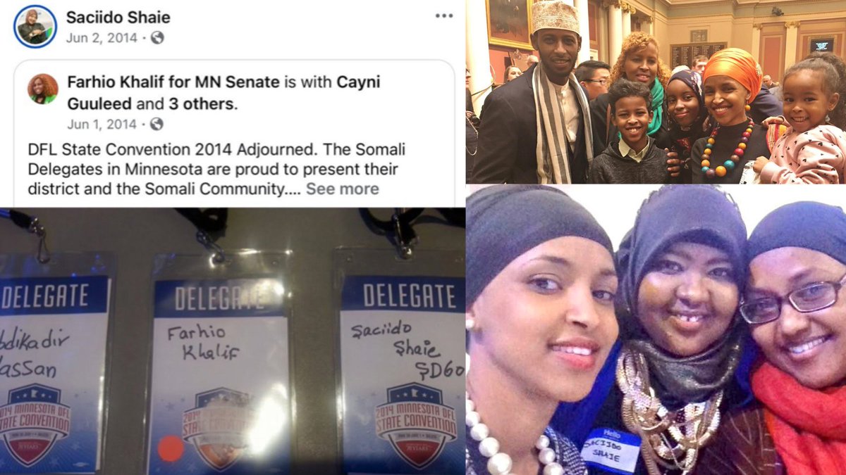ResoluteTitan88's tweet photo. Ilhan Omar has longstanding personal connections to two Somalian foreign agents who were also delegates in Minnesota's Democratic Farm Labor (DFL) Party.

Farhio Khalif is a Registered Foreign Agent (#7314), representing the President of Somalia's Galmudug State. Khalif referred to herself as the Governor of the Galmudug State of North America.

Saciido Shaie served as a Senior Adviser to Somalia's Ministry of Foreign Affairs, working in Diaspora Affairs, a department tasked with mobilizing overseas Somalis to send remittances, invest money, and support Somalia's economy. 

Despite publicly acknowledging her official position with the Somali government, Shaie has not registered under FARA.

Both women were heavily involved in Minnesota DFL politics while also holding Somali government roles.

This says a lot about the loyalties and priorities of Ilhan Omar and Minnesota’s DFL party.

#IlhanOmar #Midterms2026