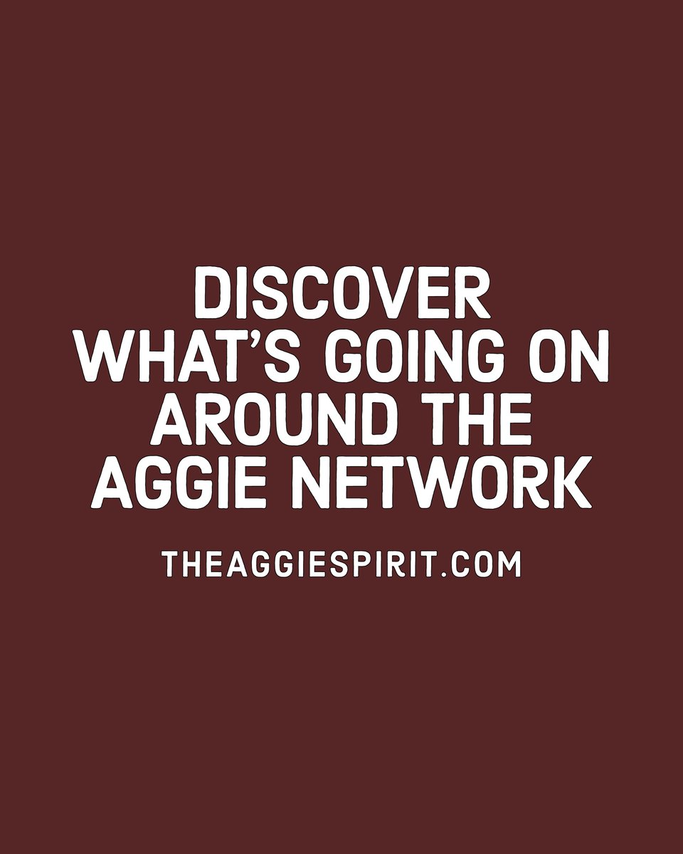 AggieNetwork's tweet photo. Stay up-to-date with what's going on in and around the Aggie Network! 

Scroll https://t.co/4uJtoGHG7O today. 👍 https://t.co/Pmtcp8JVbO