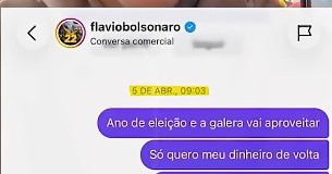 yagodnv's tweet photo. ele ta pouco se fudendo pra eleição.... ele mesmo mostra na mensagem que mandou pro flavio que só ta se importando com o dinheiro que perdeu... no final ele ainda é igual todos esses jogadores brasileiros covarde https://t.co/E4eIgd4GX6