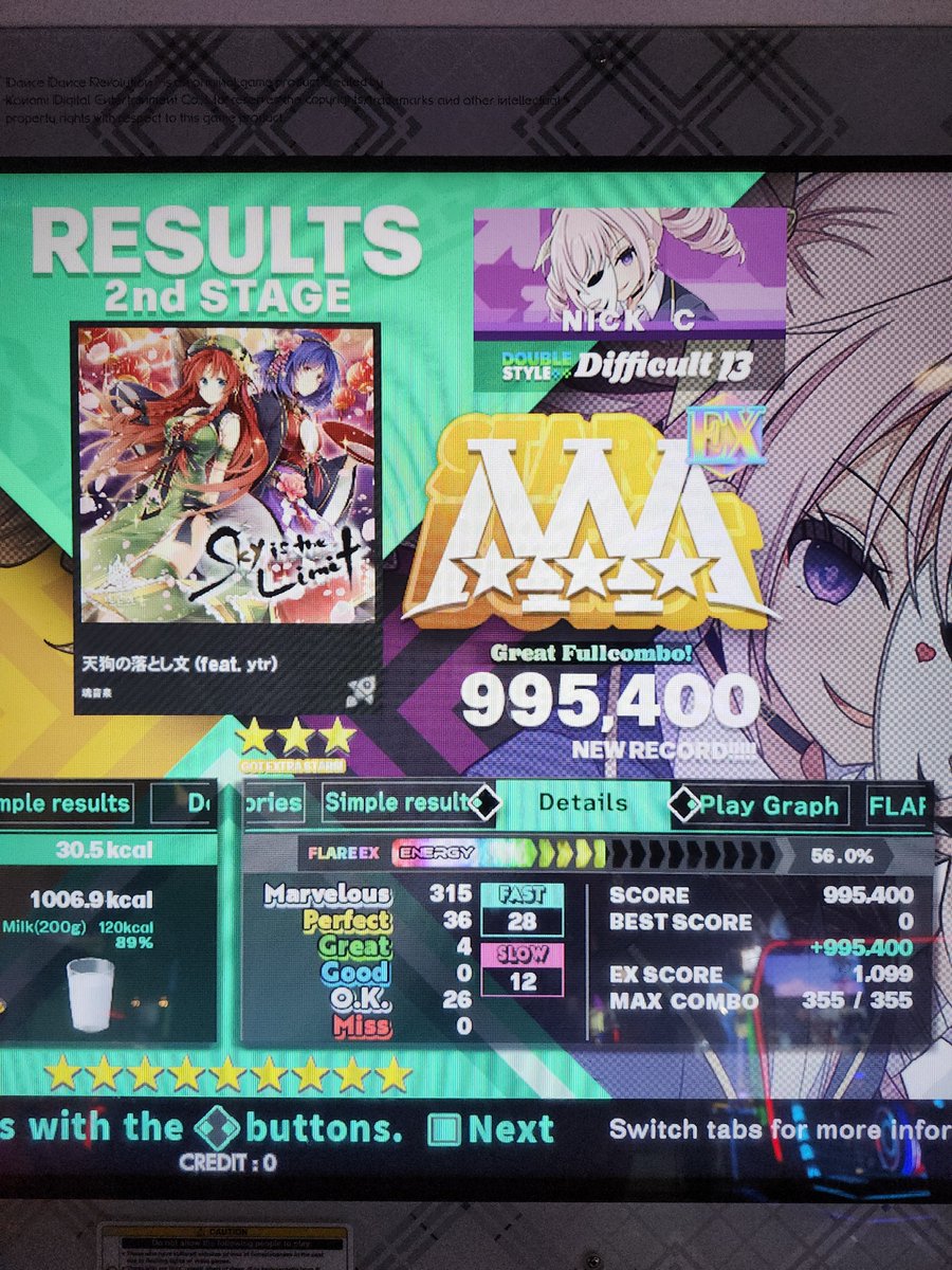 RadioVisionAM's tweet photo. 10-20 pt.5

Harmonia CSP: 989→992 FC EX
Flopped the synco section 😭. Still an EX...

天狗の落とし文 (feat. ｙｔｒ) DDP: 0→995

マツヨイナイトバグ DDP: 0→997
Missed the first step 😭

1065kcal
Starting to see some real SP18 stamina gains from all the DP practice. 🦵📈 https://t.co/Zkbv6CW515