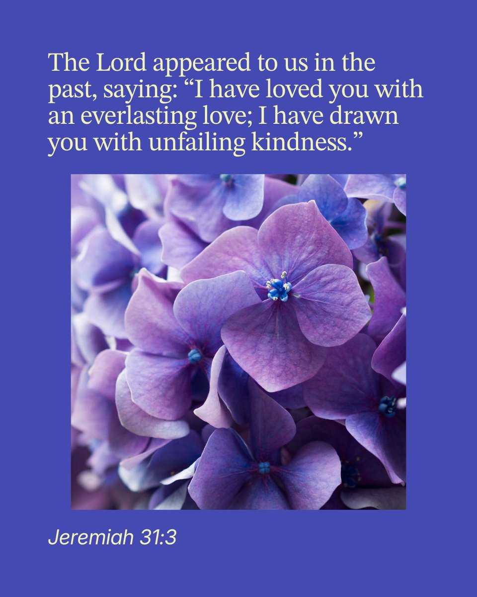 Guideposts's tweet photo. ✨QOTD: When has God shown you kindness?

📖"The Lord appeared to us in the past, saying: 'I have loved you with an everlasting love; I have drawn you with unfailing kindness.'" Jeremiah 31:3 https://t.co/PjBkH7KkIA