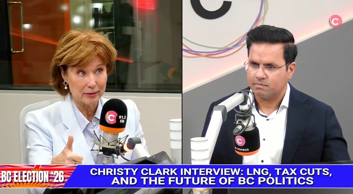 connectmnetwork's tweet photo. Host Vijay Saini speaks with Christy Clark, former Premier of British Columbia. The discussion explores affordability, jobs, investment and the challenges shaping BC’s political future.
#ChristyClark #BCPolitics #BCElection2026
Full interview:
https://t.co/Zc85TL9mZs https://t.co/tfjby3xt2I