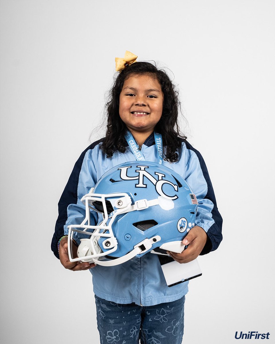 UNCFootball's tweet photo. We had some help for this week’s jersey reveal from some very special UNC pediatric oncology patients! 

@UniFirst_Corp https://t.co/sAaezmvfsf