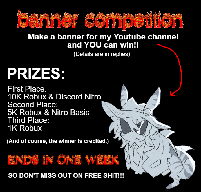 SharkyLeo_YT's tweet photo. MAKE ME A YOUTUBE BANNER AND WIN FREE SHIT!!!! (Details in replies) https://t.co/6JdzqhpC2w