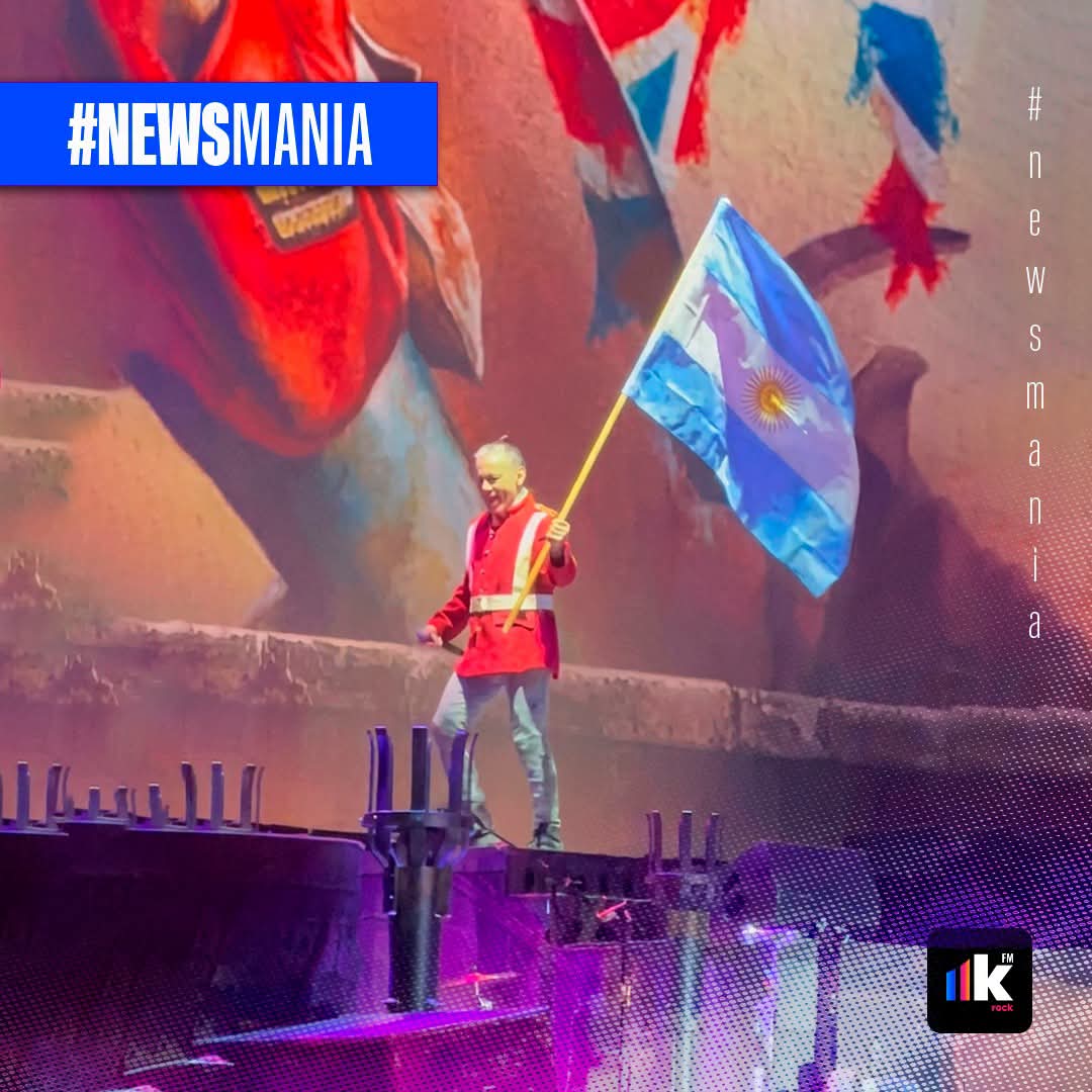 LokuraFM_MX's tweet photo. ¡El rock cerró heridas! En pleno Estadio Huracán, Bruce Dickinson ondeó la bandera argentina junto a la británica durante "The Trooper", sepultando la tensión de 2001. ¡Un gesto de hermandad brutal! ⚡️ ¿Qué opinas de este momento histórico? 👇 #IronMaiden #LokuraFM https://t.co/vntJtcHj8X