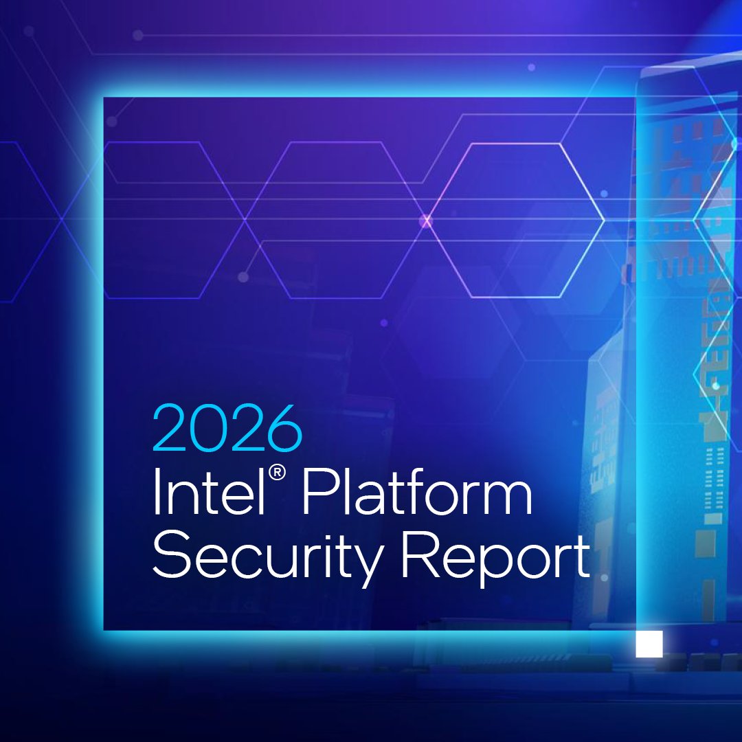 intel's tweet photo. Security is evolving. So are the technologies that protect our data.

Learn how Intel is advancing trusted computing through innovations in confidential AI, post-quantum cryptography, and more.

Read the full 2026 report: https://t.co/Xc2BUBAwBt https://t.co/k5urSnV2qt
