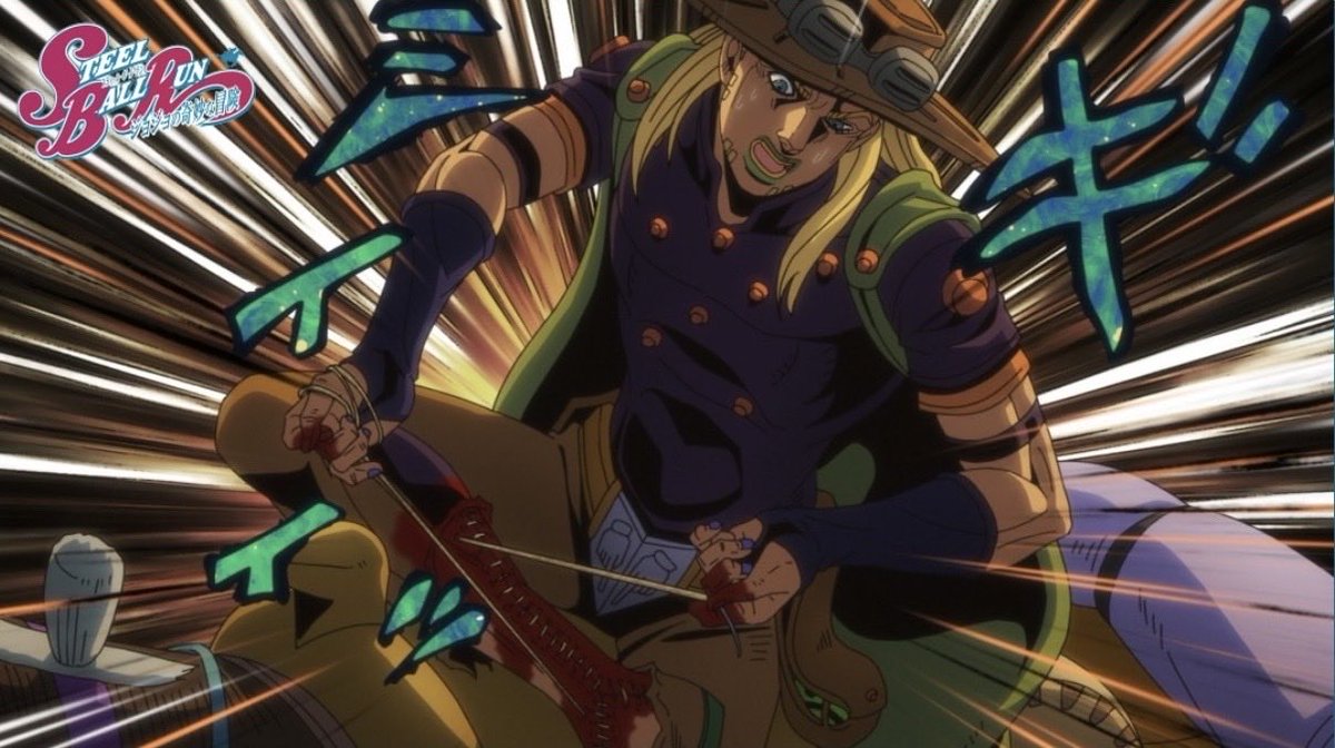 PART7Confirmed's tweet photo. Steel Ball Run / Episode 6
- Gyro Zeppeli’s Destiny 

TONIGHT ON NETFLIX AT 2:00 AM PDT! 
(9 Hours) https://t.co/dbJN8kOkJE