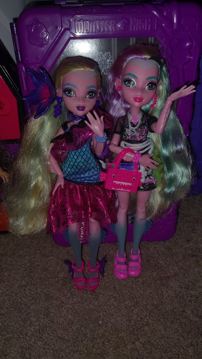 KiddosThree's tweet photo. The two lagoonas I have. I love them.😸  I got monster ball lagoona for my birthday. And day out lagoona my mom got me. https://t.co/6EHx9VrSUk