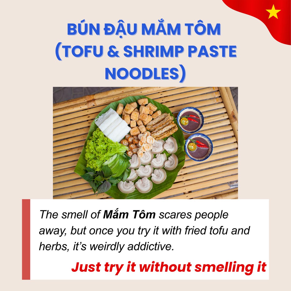 priturazzi's tweet photo. 5 món Việt bị đánh giá thấp nhưng đáng thử: đuông dừa, tiết canh, bún đậu mắm tôm, trứng vịt lộn và ốc. Có thể gây e ngại ban đầu, nhưng hương vị đậm đà khiến nhiều người mê ngay từ lần thử đầu. https://t.co/qq5rY6epPe