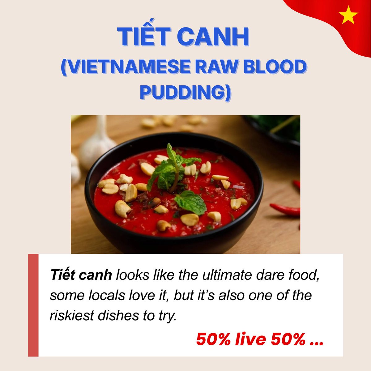 priturazzi's tweet photo. 5 món Việt bị đánh giá thấp nhưng đáng thử: đuông dừa, tiết canh, bún đậu mắm tôm, trứng vịt lộn và ốc. Có thể gây e ngại ban đầu, nhưng hương vị đậm đà khiến nhiều người mê ngay từ lần thử đầu. https://t.co/qq5rY6epPe