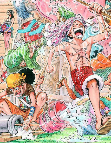 whirlysanji's tweet photo. sanji's goal: cleaning

the obstacle: always luffy 😭 https://t.co/xaI5pAspaj