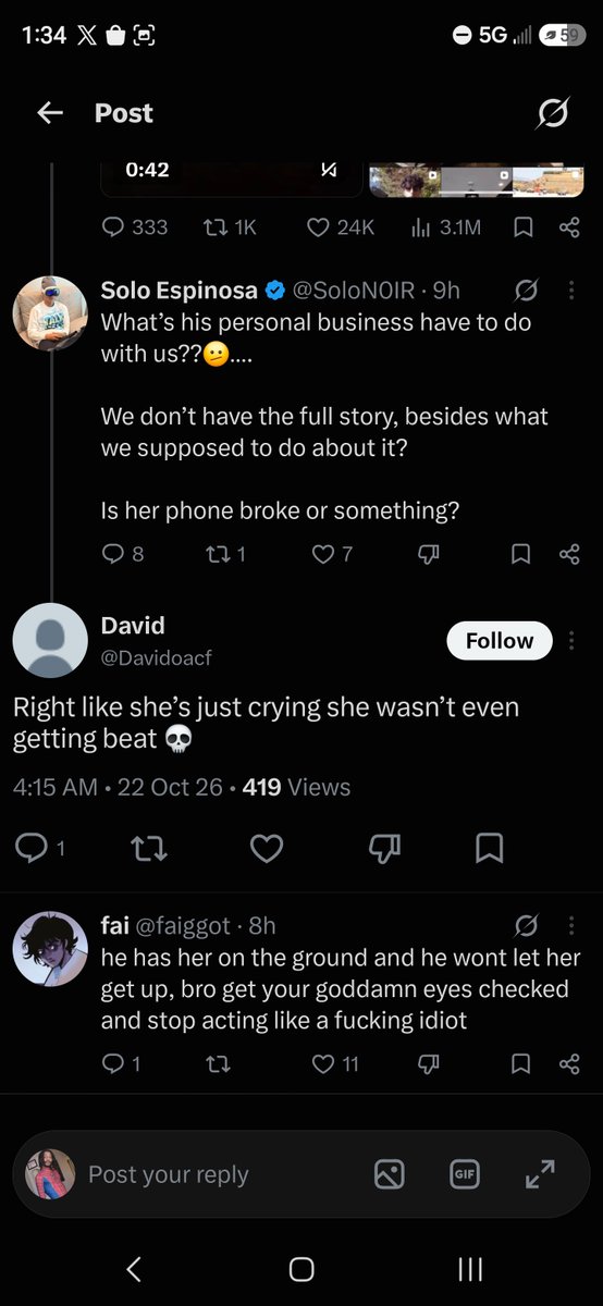 QuentinTurner's tweet photo. Bro stop running the account and acting like you are the girl. You literally posted saying "she wasnt in danger" that means YOU are NOT her!! Nobody talks about themselves in 3rd person! You got caught beating a woman and now you are sick and trying to make her COVER FOR YOU!!! We are not stupid! Only you are!! And pointing the blame elsewhere instead of taking ACCOUNTABILITY will ONLY make this worse i PROMISE YOU.