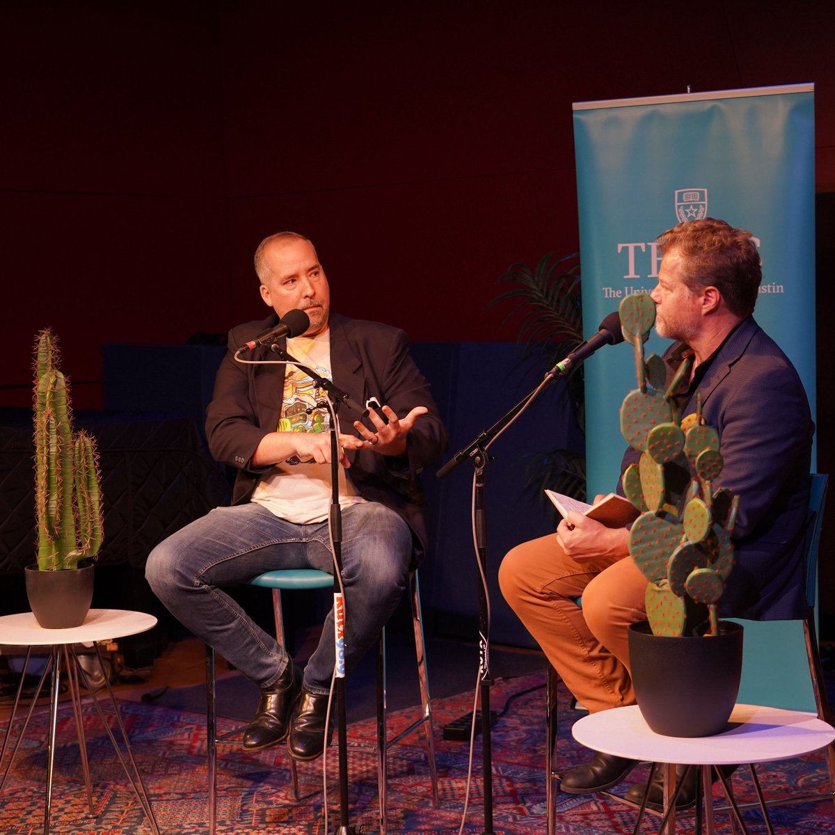 EnergyUT's tweet photo. Between Two Cacti x Phases and Stages is now available to stream! 
 
Brian Korgel sits down with Andy Uhler to discuss Texas energy innovation and the changing energy landscape across the state. 

Find it on your podcast app or at https://t.co/R85KDu4oxm https://t.co/FgLMEzS56S