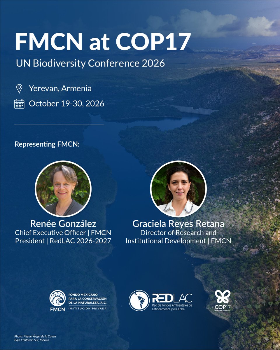 FondoMexicano's tweet photo. 🌿🌍 ¡La conservación de la biodiversidad nos reúne en la #COP17!

Participaremos en espacios para impulsar alianzas en torno al financiamiento para la biodiversidad, la conservación de Áreas Naturales Protegidas, la meta 30x30 y el papel estratégico de los fondos ambientales. 🌱 https://t.co/6XtLntOwgM