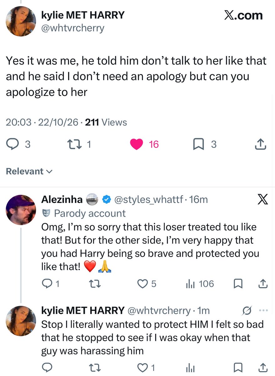 hesmarido's tweet photo. ele tava msm defendendo uma fã ☹️ https://t.co/n08Rgz9OFU