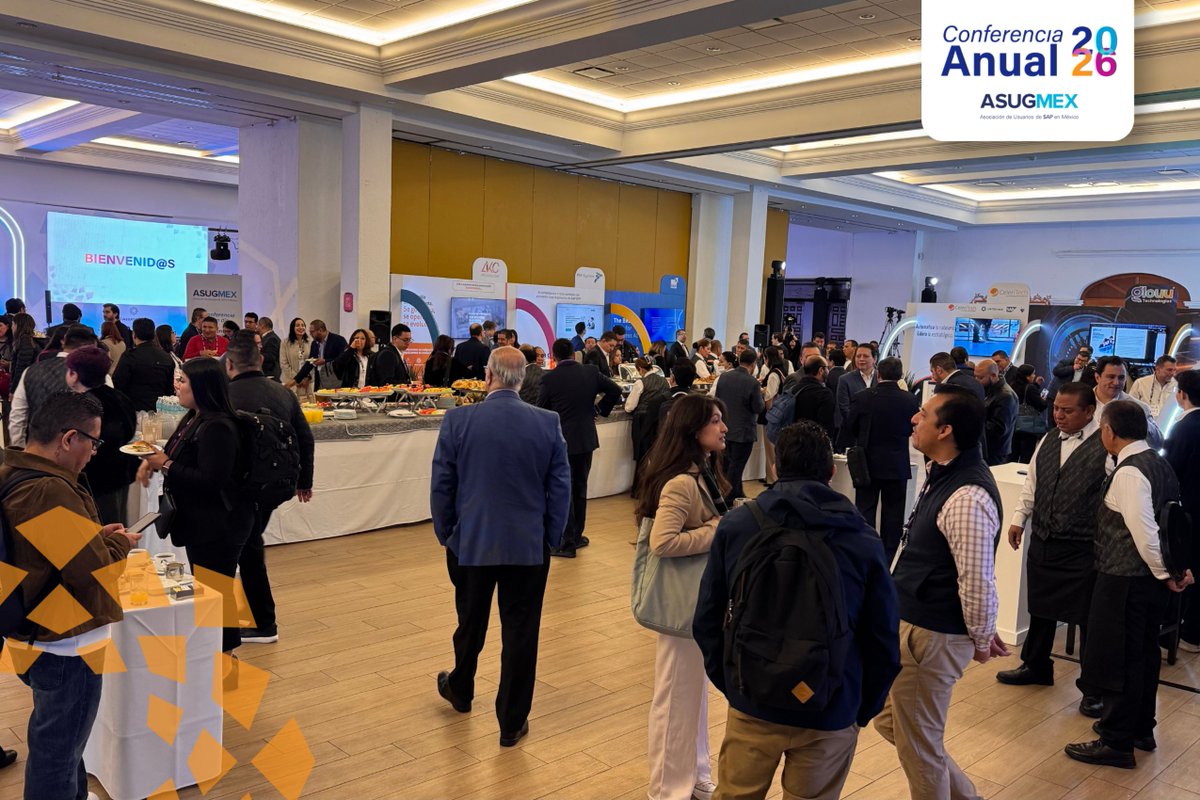 ASUGMEX's tweet photo. El área de relacionamiento sigue activa. Entre stands y conversaciones, la Conferencia Anual ASUG México 2026 conecta las preguntas de las empresas usuarias con nuevas perspectivas de la comunidad.

#CA2026 #ComunidadASUGMEX https://t.co/y3MLCFcsq7