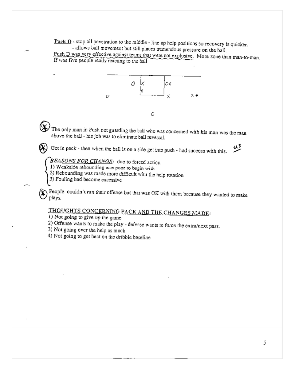CoachLync's tweet photo. Dick Bennett’s defensive clinic notes.

A 22-page archive covering Pack defense, help positioning, closeouts and team defense.

Study the notes: https://t.co/lbIWdzeUOx https://t.co/9Fu11GQXsP