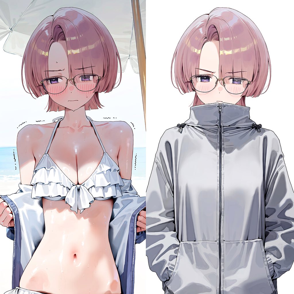 AzAIprompter's tweet photo. かわいい水着を披露してくれる麻央先輩 https://t.co/5C4MASHok0