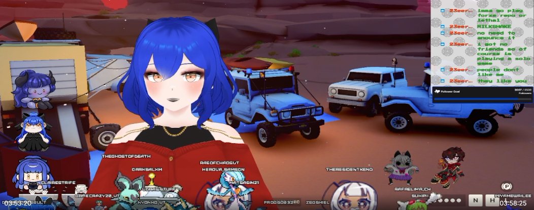 Kyonko_VT's tweet photo. #KYONKOVER 

Thank you all for another great night of Over The Hill.
Thanks to @DamienCrossUlt & @TTV_Astolfo660 for joining me on our adventure together!
Shoutout to @CheifyVT for the raid & to @SotunaH for the 5 gifted subs too!
We raided off to @squirrelygame20 afterwards!

Much love~! 💙💜