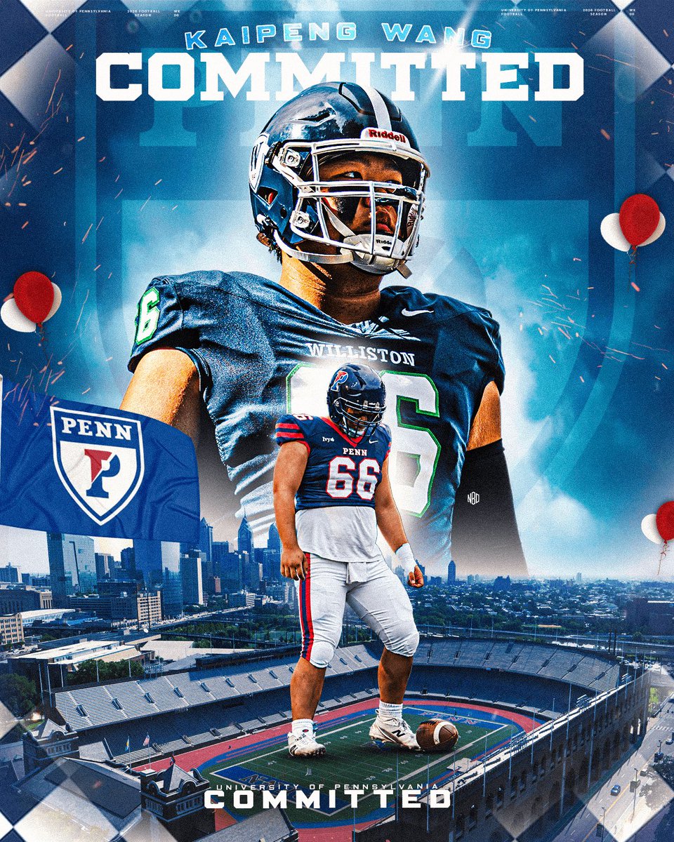 KaipengWang77's tweet photo. 100% committed to the admissions process! #FightOnPenn @Willistonteams @CoachBeaton1 @PennFB @Coach_Wils @CoachMartinESA https://t.co/0LrHxAwlOe