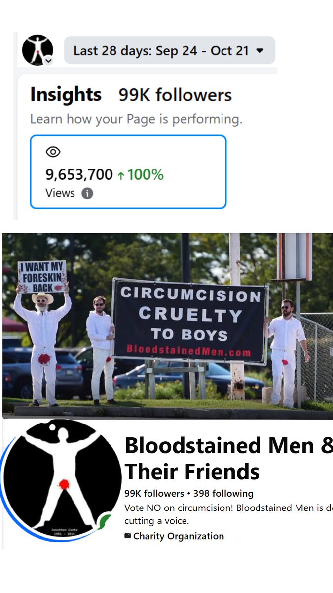 BloodstainedMen's tweet photo. Thank you to everyone who follows our page, shares our posts, and warns your friends and loved ones that #circumcision is cruel and harmful. https://t.co/MRwcjLnh4R