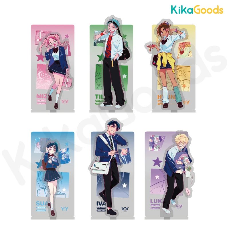 quipster3000's tweet photo. I mourn when merch acrylic stands used to be universal in terms of height… the proportional heights are ugly to me… https://t.co/47Hjyfefd6