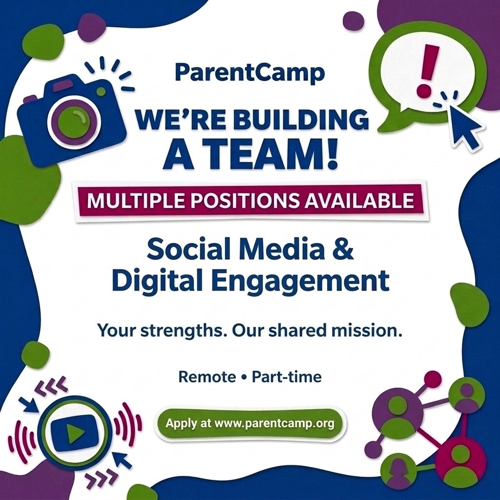 ParentCamp's tweet photo. 📣 We’re building a team at ParentCamp!

Help us share stories and strengthen family–school–community connections.

Learn more and apply:
https://t.co/4lR6yOguED

Know someone who would be a great fit? Share this opportunity! https://t.co/Wvo2YmVaki