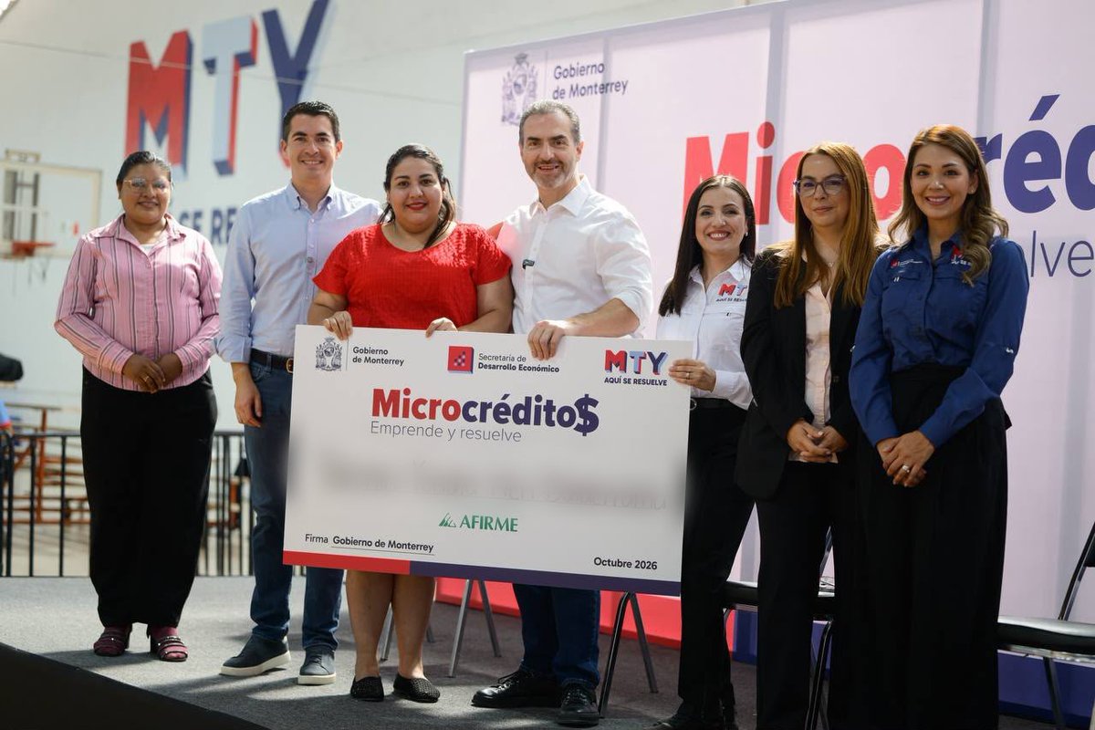 mtygob's tweet photo. ¡El Gobierno de Monterrey impulsa a las emprendedoras! 

Con "Microcréditos Resuelve y Emprende", nuestro Alcalde Adrián de la Garza y Ximena Tamariz, sec. de Desarrollo Económico, entregaron más apoyos:

💳 3,992 créditos entregados
📚 Capacitación y asesoría

#AquíSeResuelve https://t.co/YNoViLOxkU