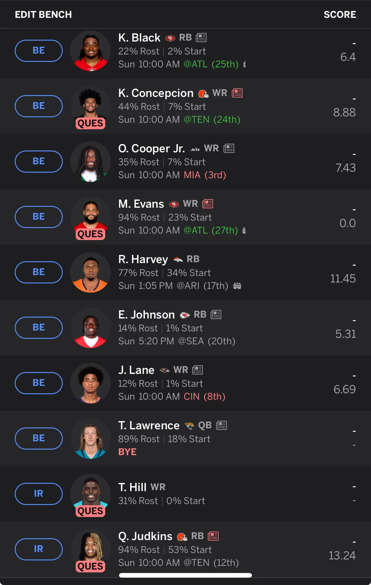 Fantasy Sports Start Or Sit’Em Questions on X: 