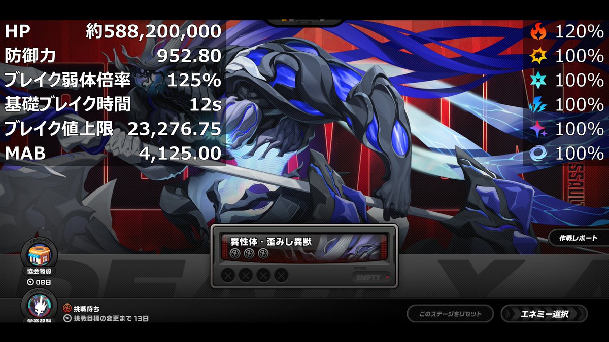 voya_zzz's tweet photo. 危局強襲戦 第48期 (10/23～11/6)
未確認：6期ぶり、HP約20.0%増
ヴェスポ：11期ぶり、HP約11.1%増
#ゼンゼロ  #zzzero https://t.co/LT5tCUHH6u