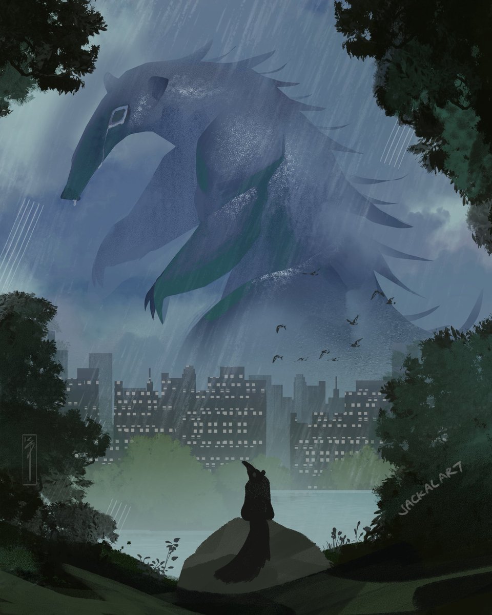 jackalarts's tweet photo. day 23 of #weretober2026 giant anteater https://t.co/5r0QC5Wegh