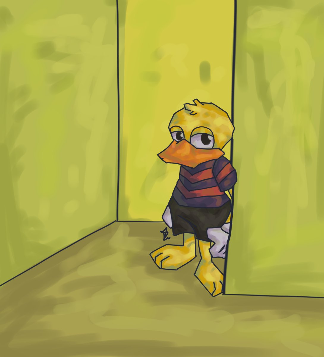 Malezu22's tweet photo. Día 22 backroom, me pareció una idea muy bizarra pero divertida  :D

#quackityfanart #Quacktober https://t.co/T9mtYiqOWE